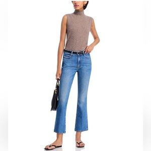 MOTHER NEW THE OUTSIDER FLOOD KICK FLARE JEANS IN FIELD TRIP SIZE 28